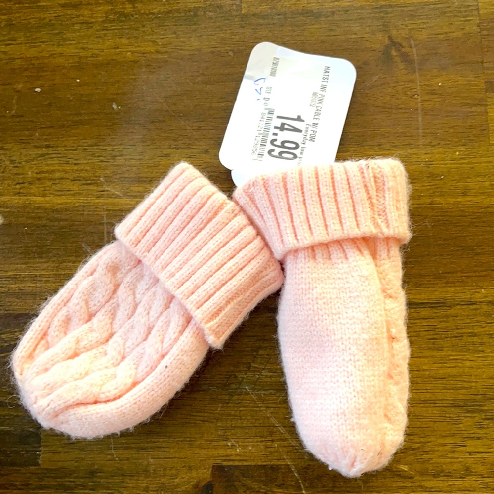 Pink Cable Gloves